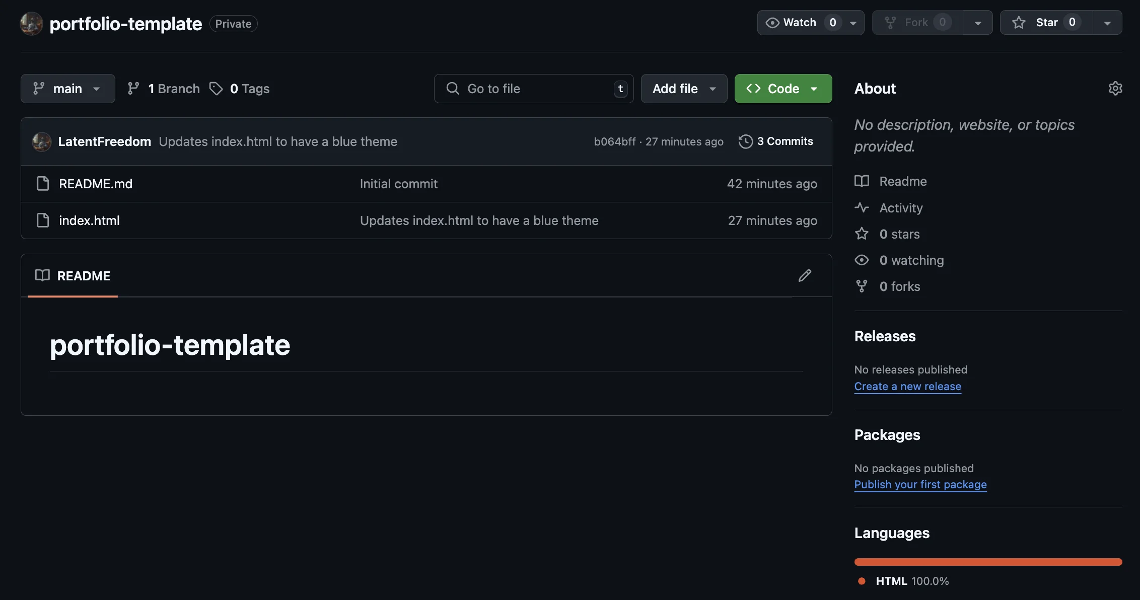 Files visible in GitHub repository